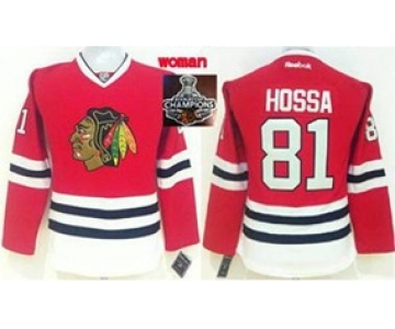 women nhl jerseys chicago blackhawks #81 hossa red[2015 Stanley cup champions]