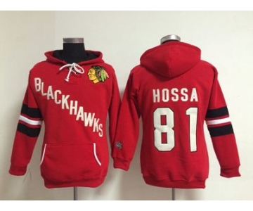 women nhl jerseys chicago blackhawks #81 hossa red[pullover hooded sweatshirt]