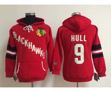 women nhl jerseys chicago blackhawks #9 hull red[pullover hooded sweatshirt]