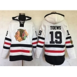 Chicago Blackhawks #19 Jonathan Toews White Sawyer Hooded Sweatshirt 2017 Winter Classic Stitched NHL Jersey