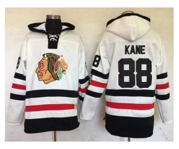 Chicago Blackhawks #88 Patrick Kane White Sawyer Hooded Sweatshirt 2017 Winter Classic Stitched NHL Jersey