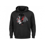 Chicago Blackhawks Majestic Black Game Reflex Pullover Hoodie