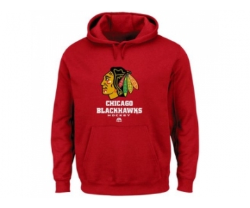 Chicago Blackhawks Majestic Red Critical Victory VIII Fleece Hoodie