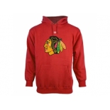 Chicago Blackhawks Red Old Time Hockey Big Logo with Crest Pullover Hoodie