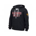 Chicago Blackhawks Reebok Stitch Black Em Up Lace Hoodie