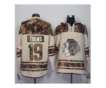 Men's Chicago Blackhawks #19 Jonathan Toews Cream Camo Stitched NHL Jersey