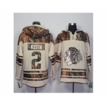 Men's Chicago Blackhawks #2 Duncan Keith Cream Camo Stitched NHL Jersey