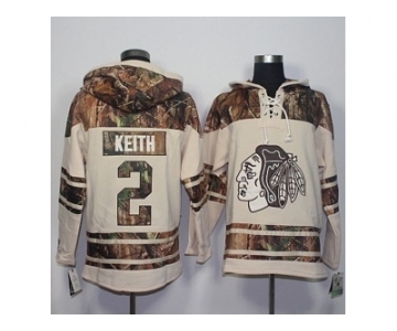 Men's Chicago Blackhawks #2 Duncan Keith Cream Camo Stitched NHL Jersey