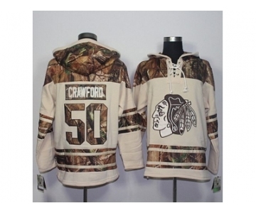 Men's Chicago Blackhawks #50 Corey Crawford Cream Camo Stitched NHL Jersey