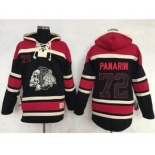 Men's Chicago Blackhawks #72 Artemi Panarin Black Sawyer Hooded Sweatshirt Stitched NHL Jersey