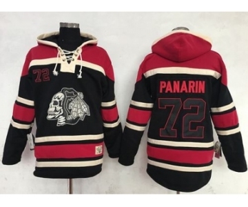 Men's Chicago Blackhawks #72 Artemi Panarin Black Sawyer Hooded Sweatshirt Stitched NHL Jersey