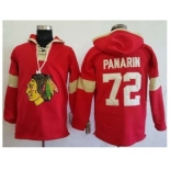 Men's Chicago Blackhawks #72 Artemi Panarin Red Pullover Hoodie Stitched NHL Jersey