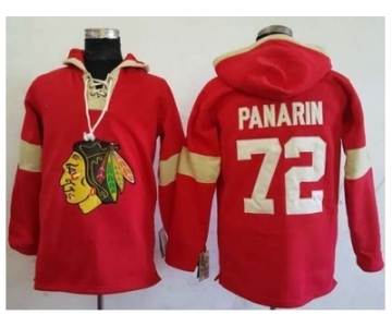 Men's Chicago Blackhawks #72 Artemi Panarin Red Pullover Hoodie Stitched NHL Jersey