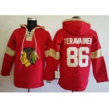 Men's Chicago Blackhawks #86 Teuvo Teravainen Red Pullover Hoodie Stitched NHL Jersey