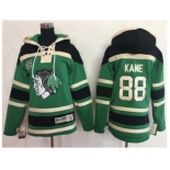 Men's Chicago Blackhawks #88 Patrick Kane Green Sawyer Hooded Sweatshirt Stitched NHL Jersey