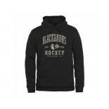 Men's Chicago Blackhawks Black Camo Stack Pullover Hoodie