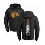 NHL Adidas Chicago Blackhawks #16 Marcus Kruger Black Backer Pullover Hoodie