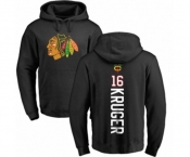 NHL Adidas Chicago Blackhawks #16 Marcus Kruger Black Backer Pullover Hoodie