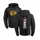 NHL Adidas Chicago Blackhawks #30 Cam Ward Black Backer Pullover Hoodie