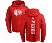 NHL Adidas Chicago Blackhawks #74 Nicolas Beaudin Red One Color Backer Pullover Hoodie