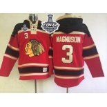 NHL Blackhawks #3 Keith Magnuson Red Sawyer Hooded Sweatshirt 2015 Stanley Cup Stitched Jerseys