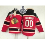 NHL Chicago Blackhawks #00 Clark Griswold Red Sawyer Hooded Sweatshirt 2015 Stanley Cup Stitched Jerseys