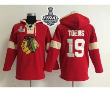 NHL Chicago Blackhawks #19 Jonathan Toews Red 2015 Stanley Cup Pullover Jerseys