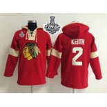 NHL Chicago Blackhawks #2 Duncan Keith Red 2015 Stanley Cup Pullover Jerseys