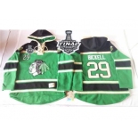 NHL Chicago Blackhawks #29 Bryan Bickell Green St. Patrick's Day McNary Lace Hoodie 2015 Stanley Cup Stitched Jerseys