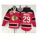 NHL Chicago Blackhawks #29 Bryan Bickell Red Sawyer Hooded Sweatshirt 2015 Stanley Cup Stitched Jerseys