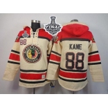 NHL Chicago Blackhawks #88 Patrick Kane Cream Sawyer Hooded Sweatshirt 2015 Stanley Cup Stitched Jerseys