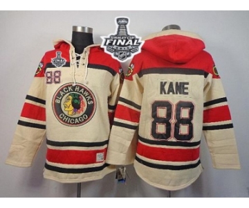 NHL Chicago Blackhawks #88 Patrick Kane Cream Sawyer Hooded Sweatshirt 2015 Stanley Cup Stitched Jerseys