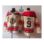 NHL Chicago Blackhawks #9 Bobby Hull Cream Sawyer Hooded Sweatshirt 2015 Stanley Cup Stitched Jerseys