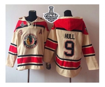 NHL Chicago Blackhawks #9 Bobby Hull Cream Sawyer Hooded Sweatshirt 2015 Stanley Cup Stitched Jerseys