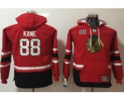 Youth Chicago Blackhawks #88 Patrick Kane Red Name & Number Pullover NHL Hoodie