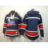 nhl jerseys #37 blue USA[pullover hooded sweatshirt]