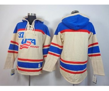 nhl jerseys #37 cream USA[pullover hooded sweatshirt]