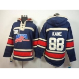 nhl jerseys #88 kane blue USA[pullover hooded sweatshirt]