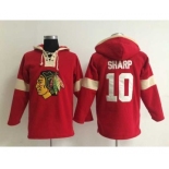 nhl jerseys chicago blackhawks #10 sharp red-cream-1[pullover hooded sweatshirt]