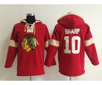 nhl jerseys chicago blackhawks #10 sharp red-cream-1[pullover hooded sweatshirt]