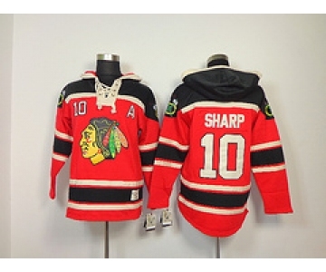 nhl jerseys chicago blackhawks #10 sharp red[pullover hooded sweatshirt A]