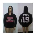 nhl jerseys chicago blackhawks #19 toews black[pullover hooded sweatshirt][ccm]