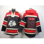 nhl jerseys chicago blackhawks #19 toews red-black[pullover hooded sweatshirt][the skeleton head][patch C]