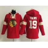 nhl jerseys chicago blackhawks #19 toews red-cream[pullover hooded sweatshirt]