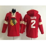 nhl jerseys chicago blackhawks #2 keith red-cream[pullover hooded sweatshirt]