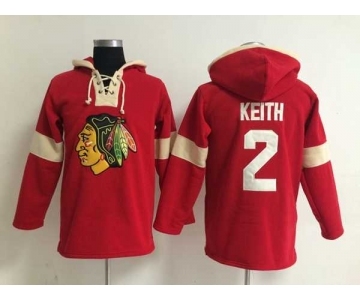 nhl jerseys chicago blackhawks #2 keith red-cream[pullover hooded sweatshirt]