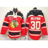 nhl jerseys chicago blackhawks #30 belfour red[pullover hooded sweatshirt]