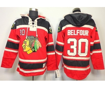 nhl jerseys chicago blackhawks #30 belfour red[pullover hooded sweatshirt]