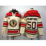 nhl jerseys chicago blackhawks #50 crawford cream-red[pullover hooded sweatshirt]