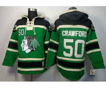 nhl jerseys chicago blackhawks #50 crawford green[pullover hooded sweatshirt]